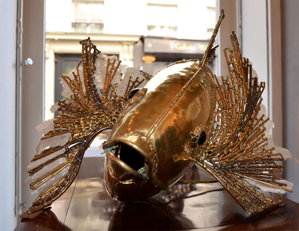 1970's lighting fish sculpture by Richard Faure 5
