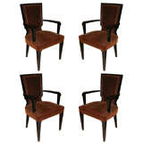 4 1940's Arm Chairs by Pierre Cruege