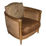 elegant  paul follot 1925's gilded chair