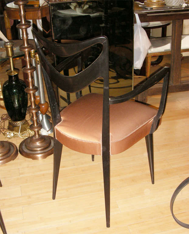 Set of Four Chairs and Two Armchairs, Newly Recovered In Good Condition For Sale In Paris, ile de france