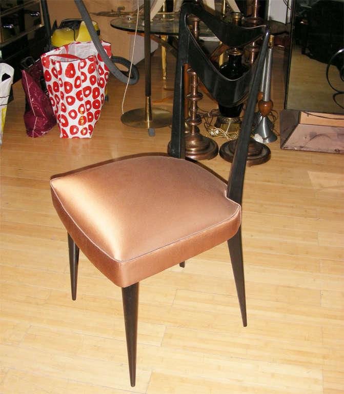 Set of Four Chairs and Two Armchairs, Newly Recovered For Sale 2