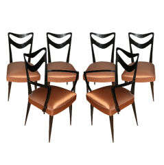 Set of Four Chairs and Two Armchairs, Newly Recovered