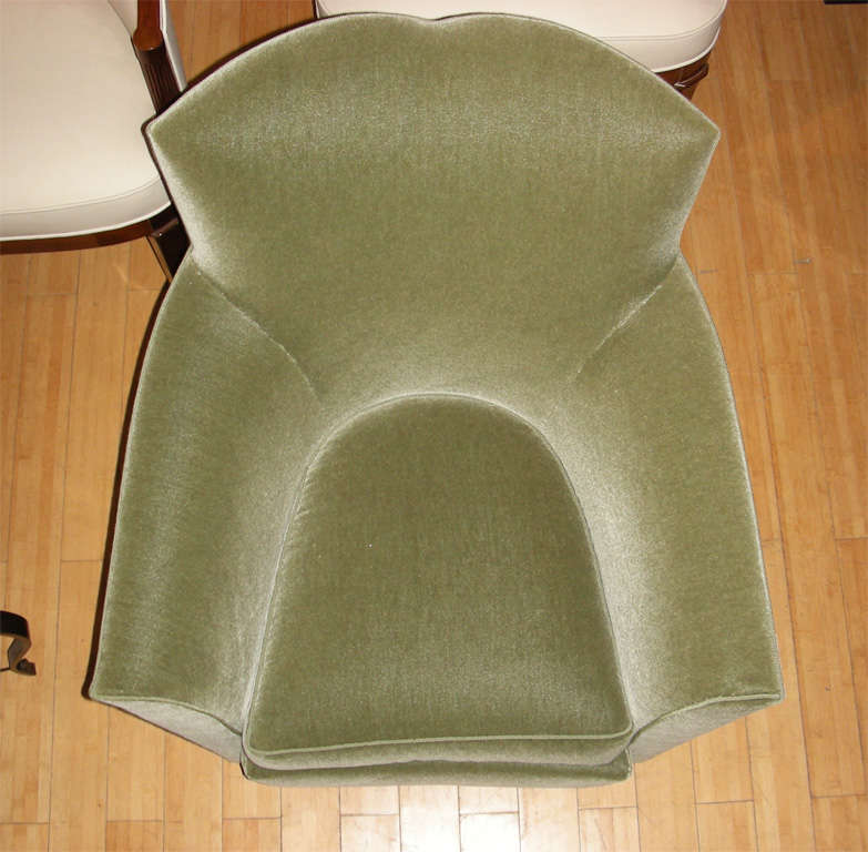 Dominique Mohair Velvet Chair For Sale 2