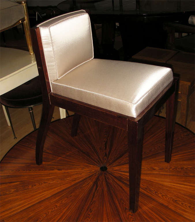 very elegant and slender vanity chair by Christian Krass after design of J.E. Ruhlmann