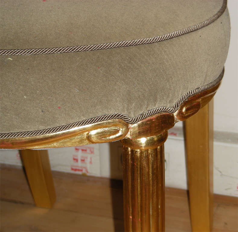 Gilt Pair of Gilded Chairs by Paul Follot For Sale