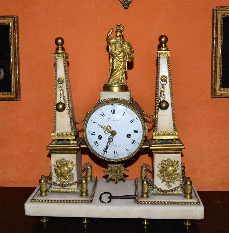 Clock Louis XVI with Minerva & Obelisks