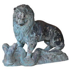 Large 1950s Bronze Sculpture After Antoine-Louis Barye