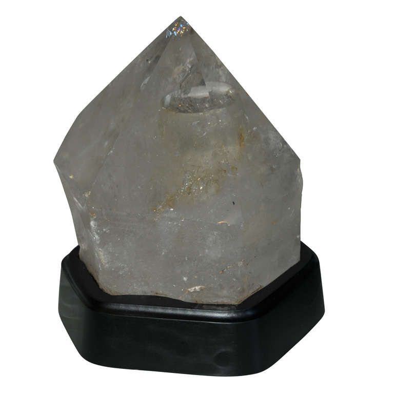 Lampe en cristal de roche des années 1970 en vente