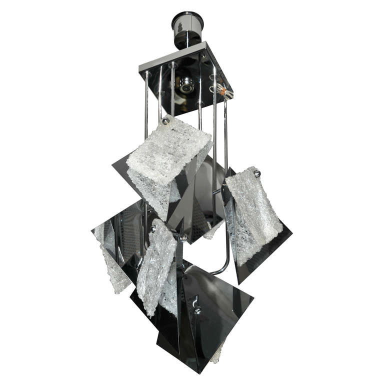 Lustre attribué à Serge Manzon, années 1970