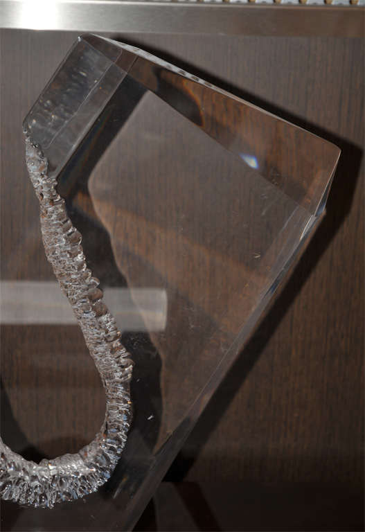 1990 Plexiglass Sculpture Signed For Sale 1