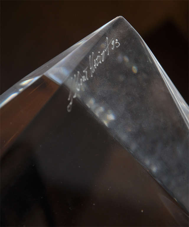 1990 Scultura in plexiglass firmata in vendita 1