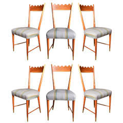 Set of Six Italian 1950
s Chairs