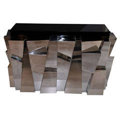 1970s "Facets" Console Table by Paul Evans