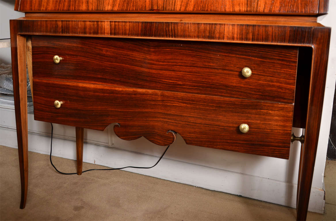 Mid-20th Century Rosewood Bar Attributed to Paolo Buffa For Sale