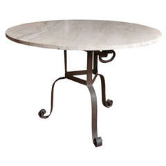 Pedestal Table Round Marble Top