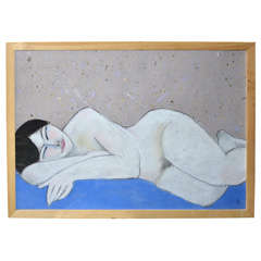 Pastel d'une femme nue par Anna Silverberg, 1962