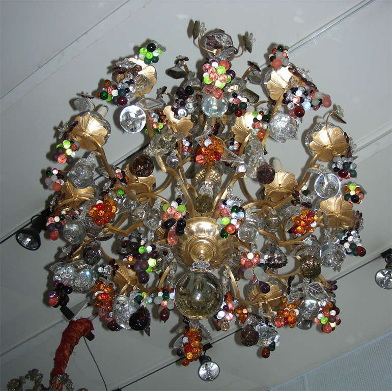 Mid-20th Century 1950-1960 Exceptional Chandelier by Maison Baguès For Sale