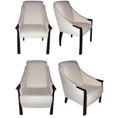 2 armchairs and 2 chairs, design by Pierre Chareau