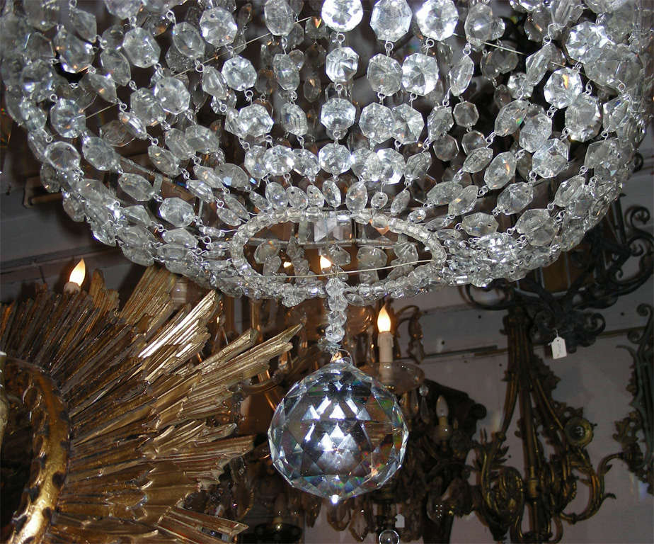 1900s Crystal Chandelier In Good Condition In Paris, FR