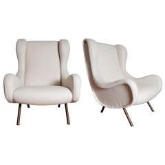 Pair of Senior Armchairs by Marco Zanuso