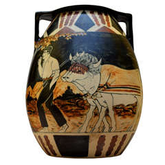 1930-1940 Stoneware Vase Signed by Ciboure