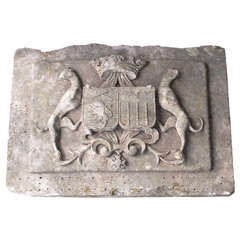 17th Century Frieze with Coat of Arms From a French Château