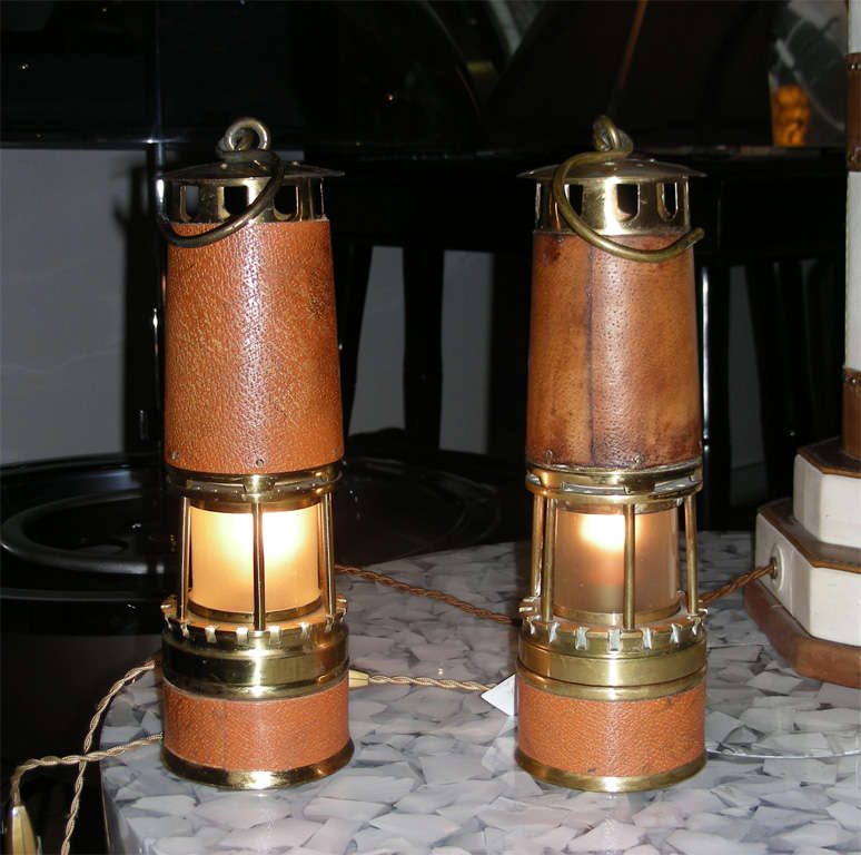 Two 1960s Miner's Lanterns