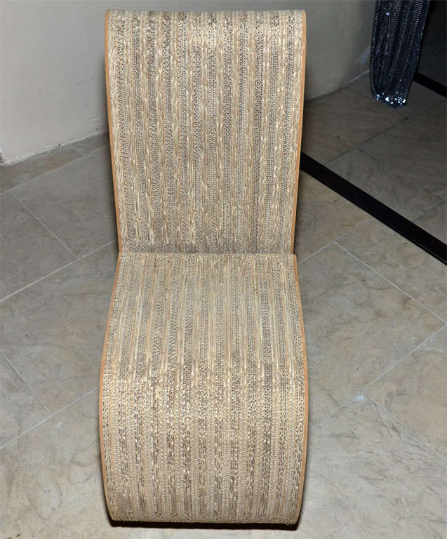 Cardboard Side Chair By Yvon Farruseng For Sale 1