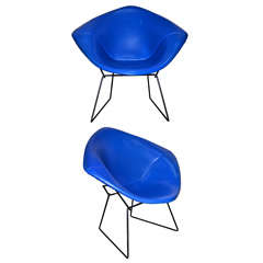 Pair of mid century "diamond" chair by Harry Bertoia for Knoll