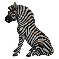 1940-1950 Ceramic Zebra