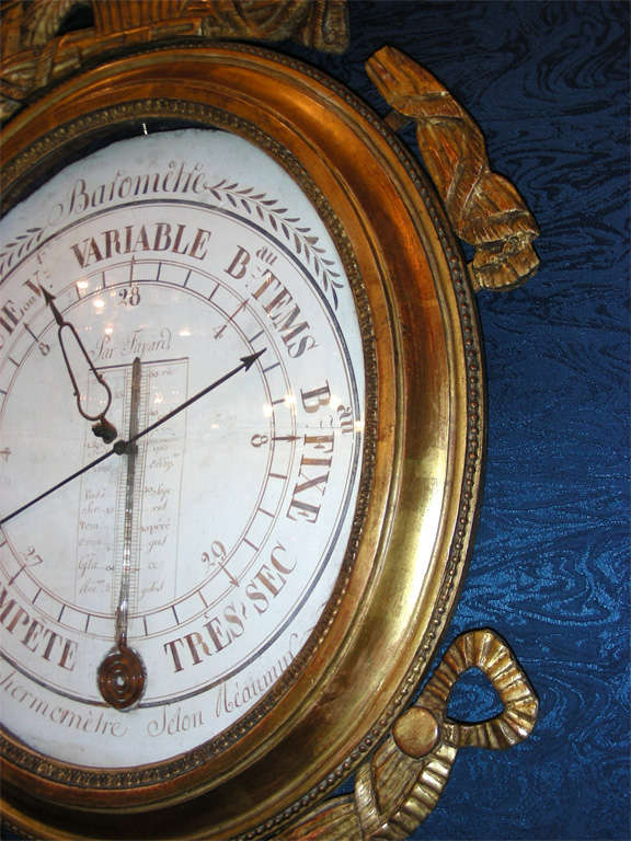 Wood 18th Century Louis XVI Period Barometer For Sale