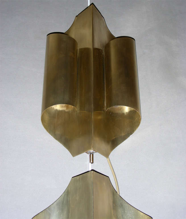 Brass Two 1970s Sconces in the Style of Maison Charles For Sale