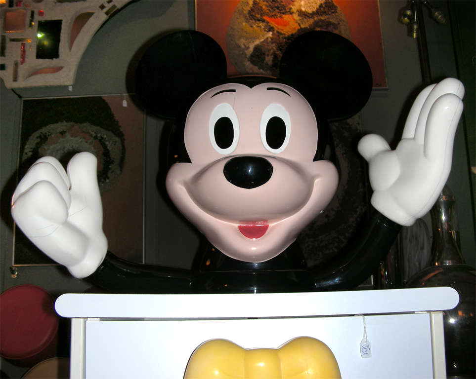 Plywood 1980s Mickey Mouse Commode Edited by Starform