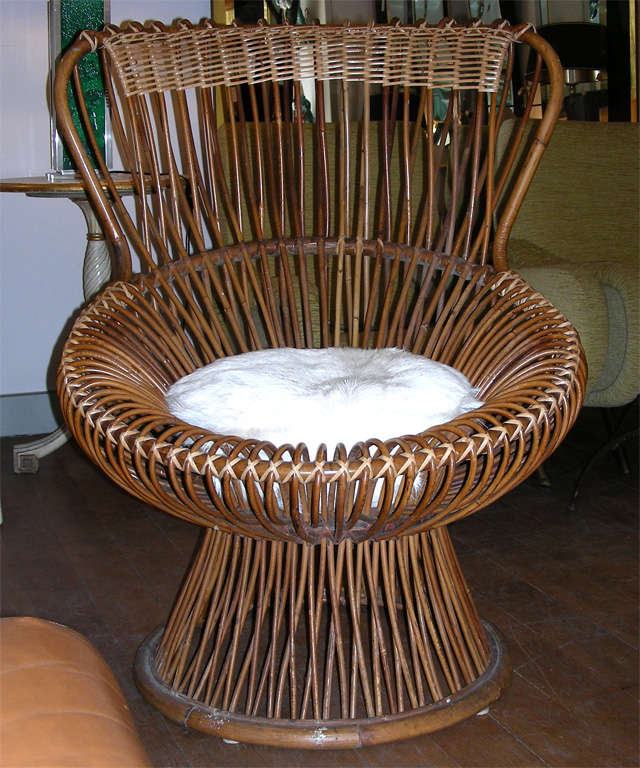 Two 1950s Italian rattan 