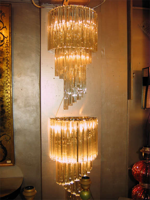Pair of sconces in murano glass.Frame new,glass from 1970.