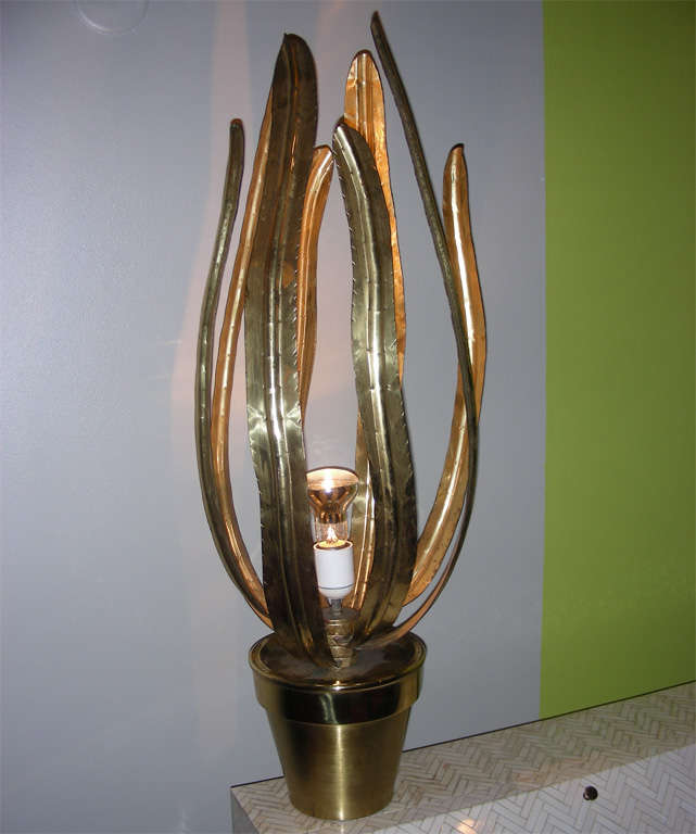 1970s Italian Succulent Plant Lamp by Roberto