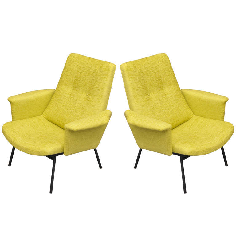 Two 1950s Armchairs by Pierre Guariche For Sale
