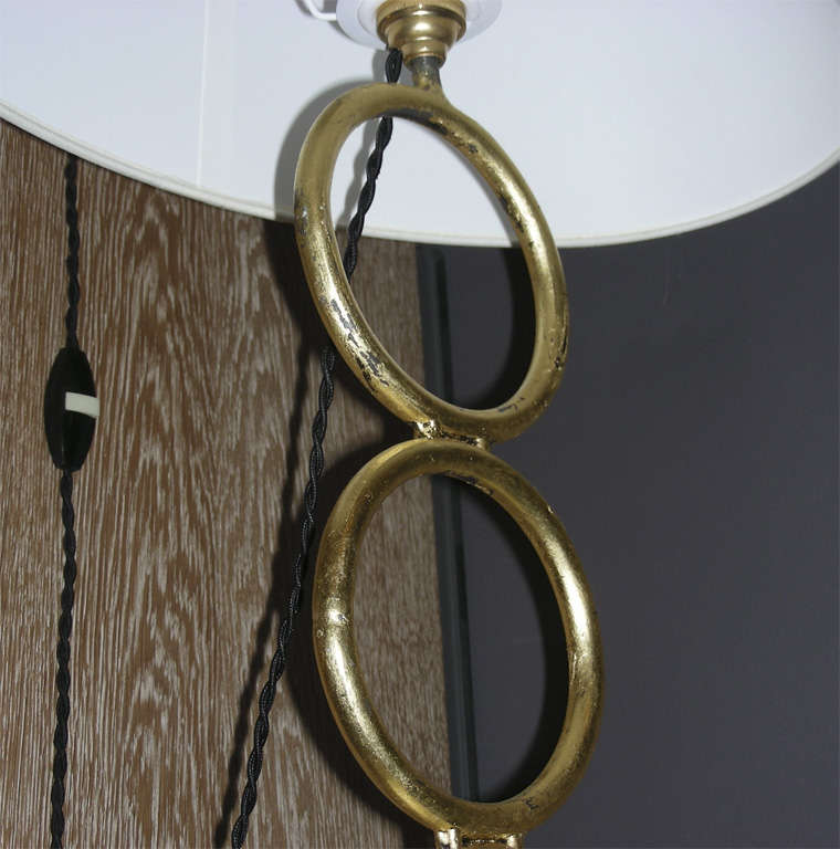 Two 1970s Lamps in Gilt Wrought Iron For Sale 1