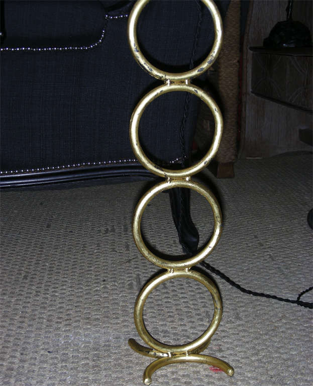 Two 1970s Lamps in Gilt Wrought Iron For Sale 2