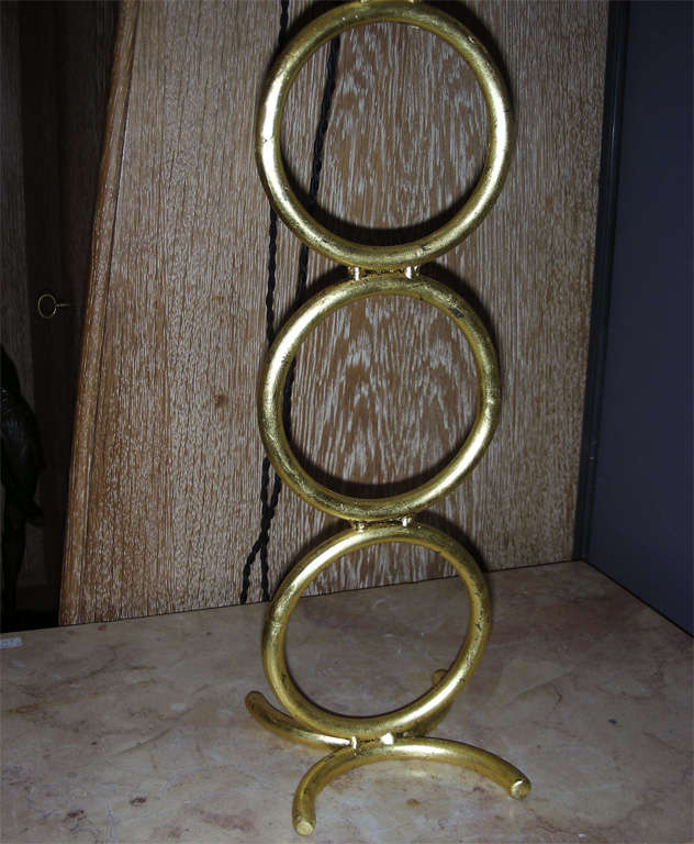 Two 1970s Lamps in Gilt Wrought Iron For Sale 3