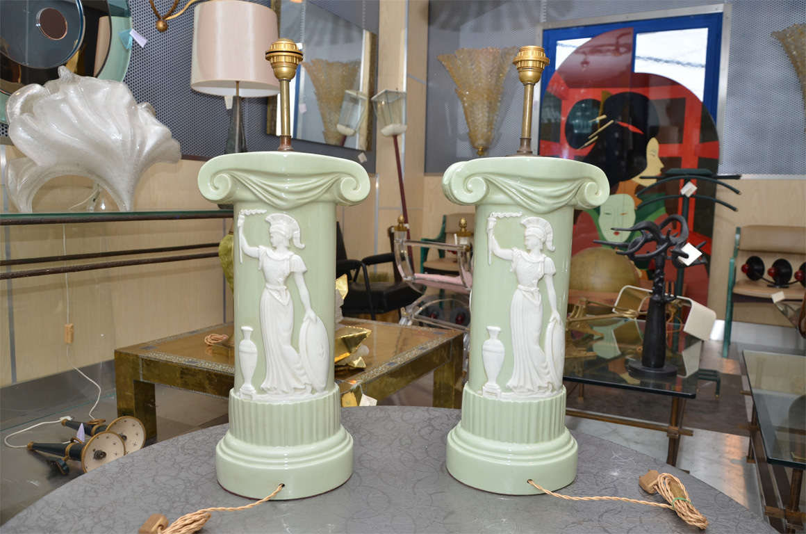 Pair of Huge Neoclassical Lamps