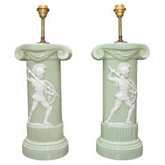 Vintage Pair of Huge Neoclassical Lamps
