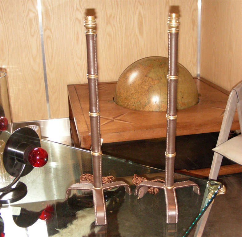 Two 1950s Lamps by Jacques Adnet