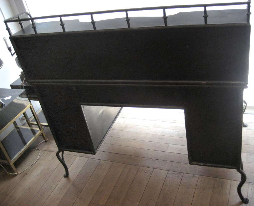 Handsome 1830s Polished Metal Desk For Sale 1
