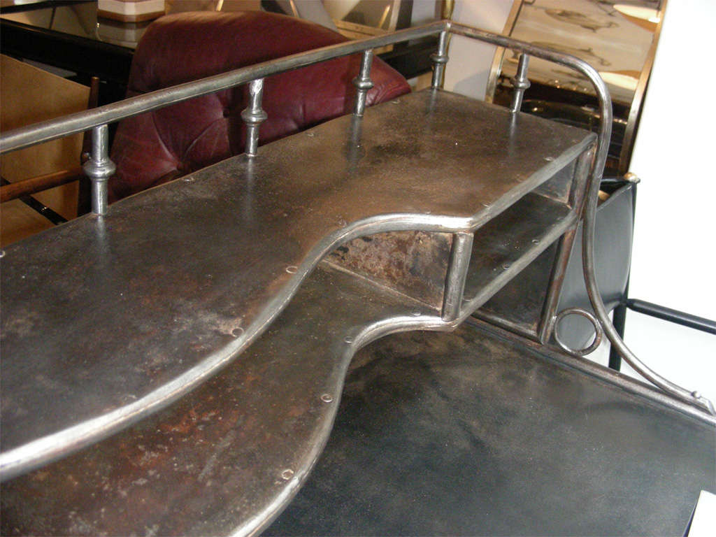 Handsome 1830s Polished Metal Desk For Sale 2