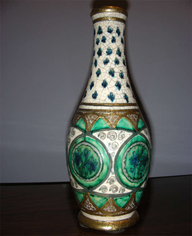 André Metthey Earthenware Vase Circa 1910. Artist monogram.

