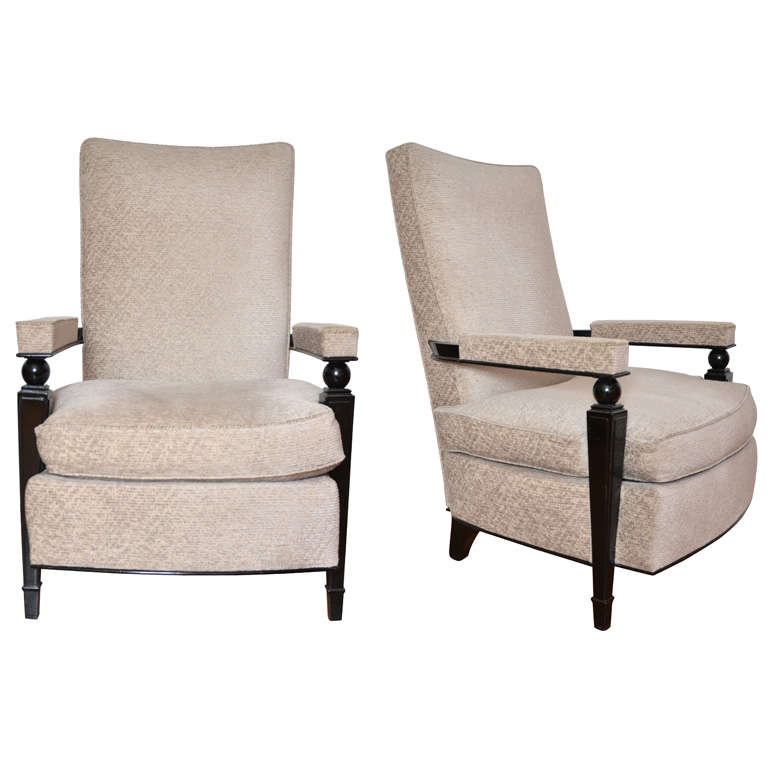 Pair of Armchairs by Maison Dominique, 1947. For Sale