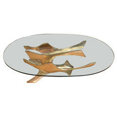 A Bronze Coffee Table By Fred Brouard