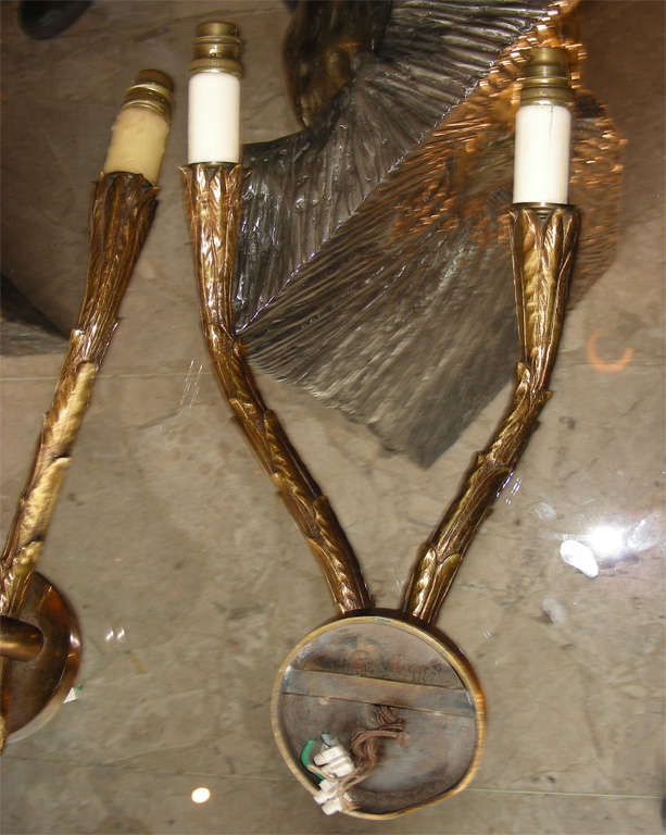 Two 1950-1960 Sconces by Maison Baguès For Sale 1