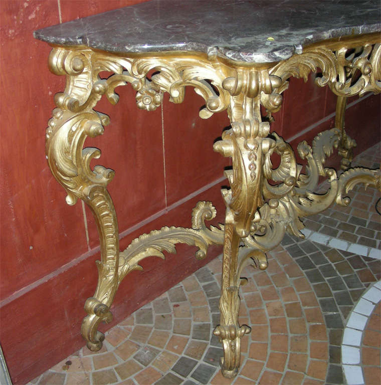 19th Century  Venetian Baroque Style Console Table For Sale